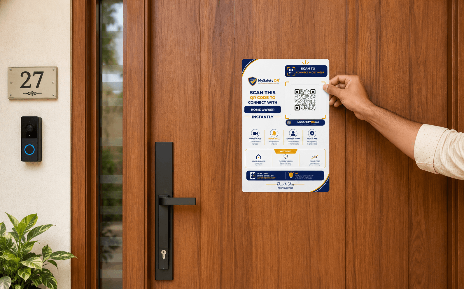 QR Based Video Door Tag Pack of 2